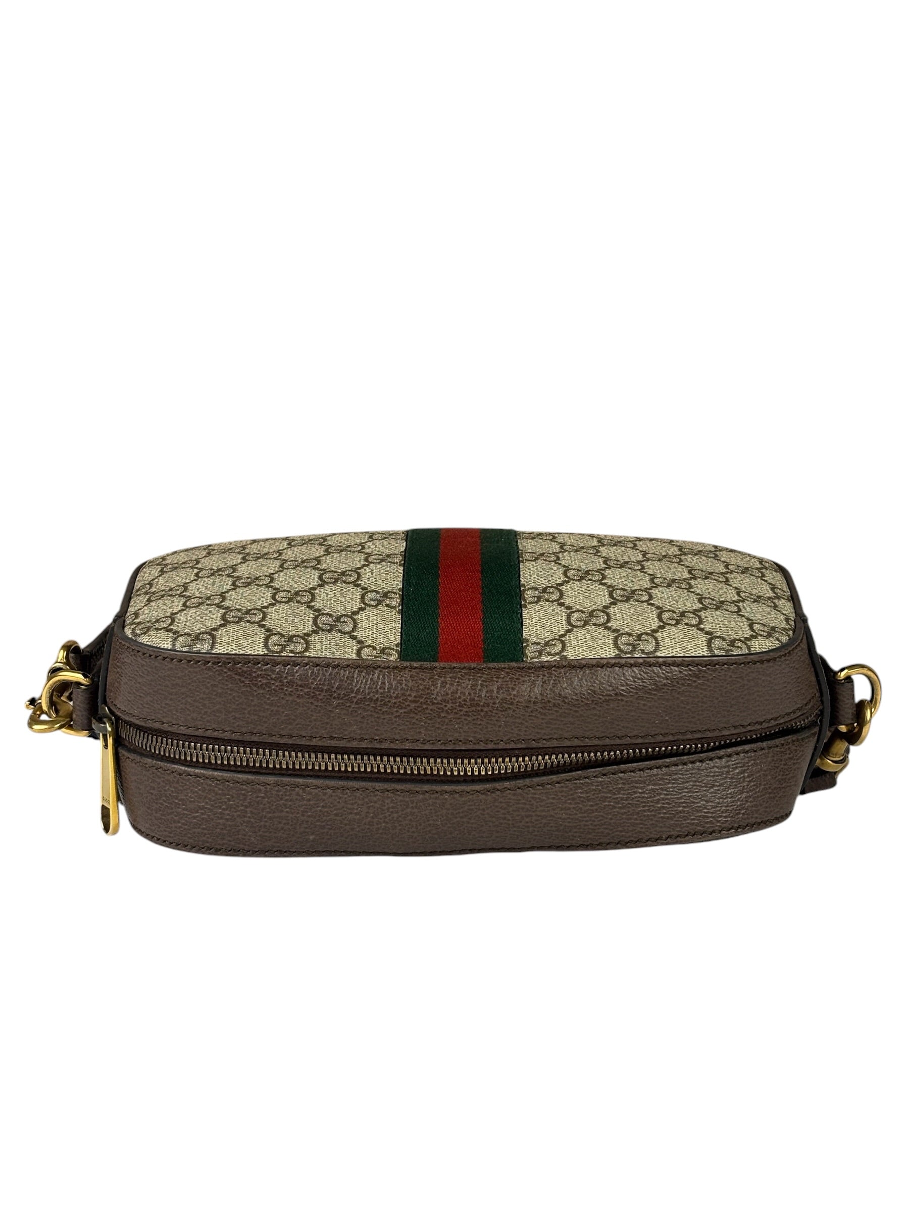 Gucci Beige GG Supreme Ophidia Camera Bag