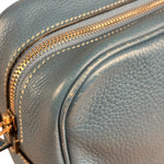 Hermes Blue Leather Cosmetic Pouch
