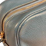 Hermes Blue Leather Cosmetic Pouch