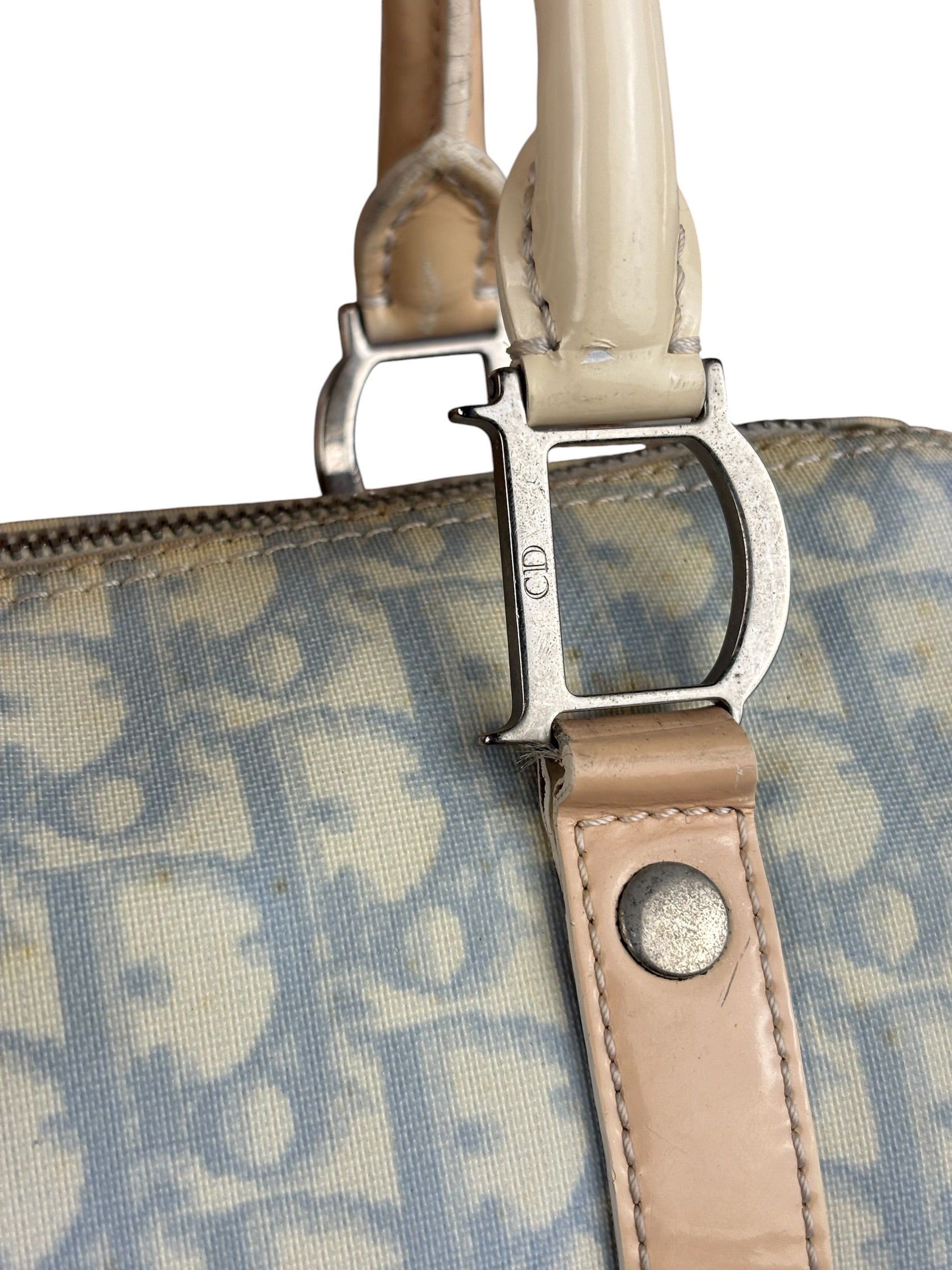 Christian Dior Vintage Trotter Canvas Mini Boston Bag