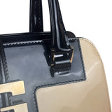 Gucci Cream/Beige Patent Leather Square Hand Bag