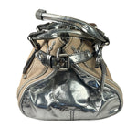 Chloe Beige/Silver Patent Leather Paddington Handbag