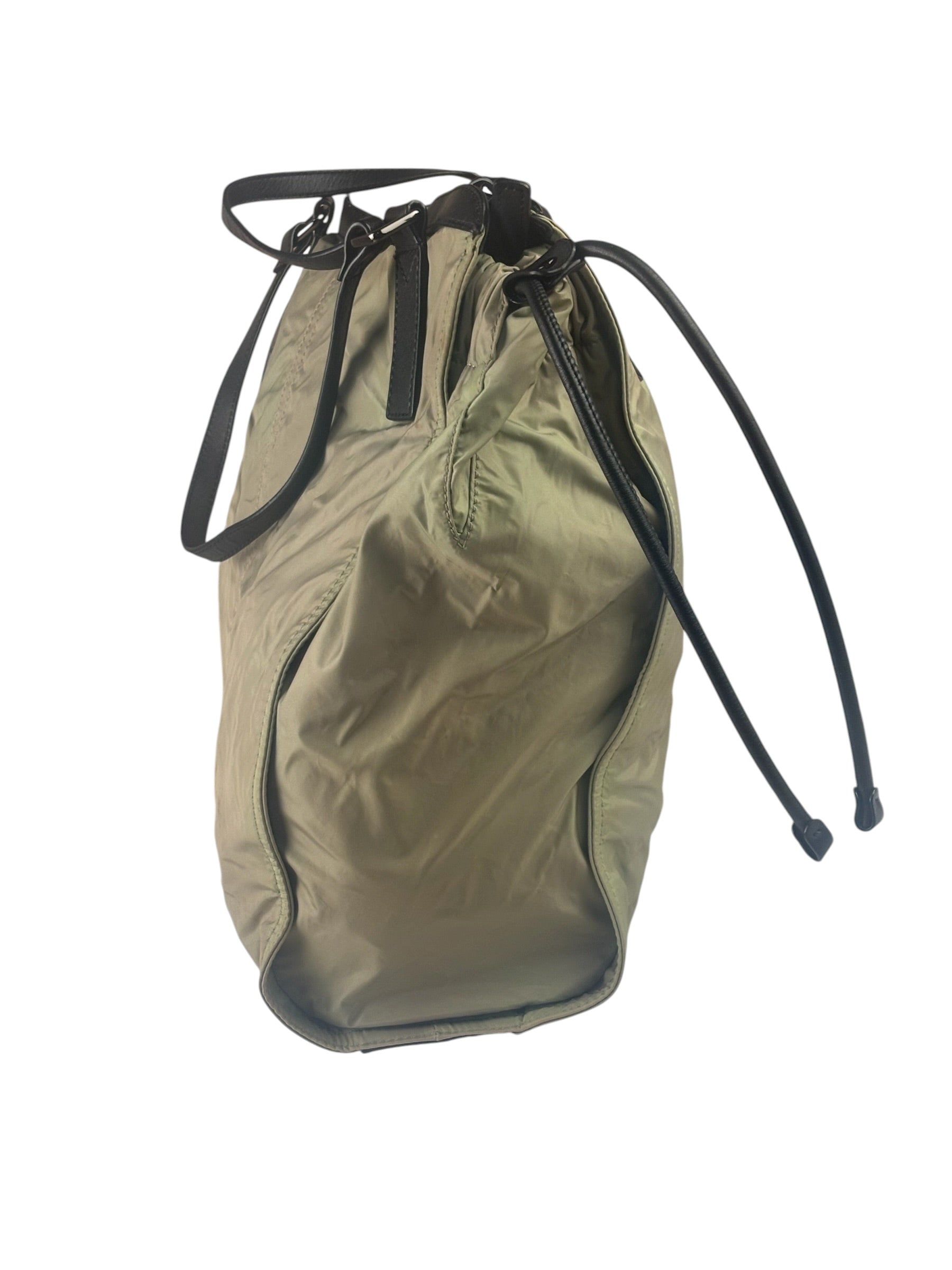 Burberry Geen Nylon/Leather Trim Buckleigh Tote Bag