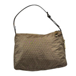 Fendi Brown Leather Trim Zucca Mamma Forever Baguette