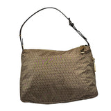 Fendi Brown Leather Trim Zucca Mamma Forever Baguette