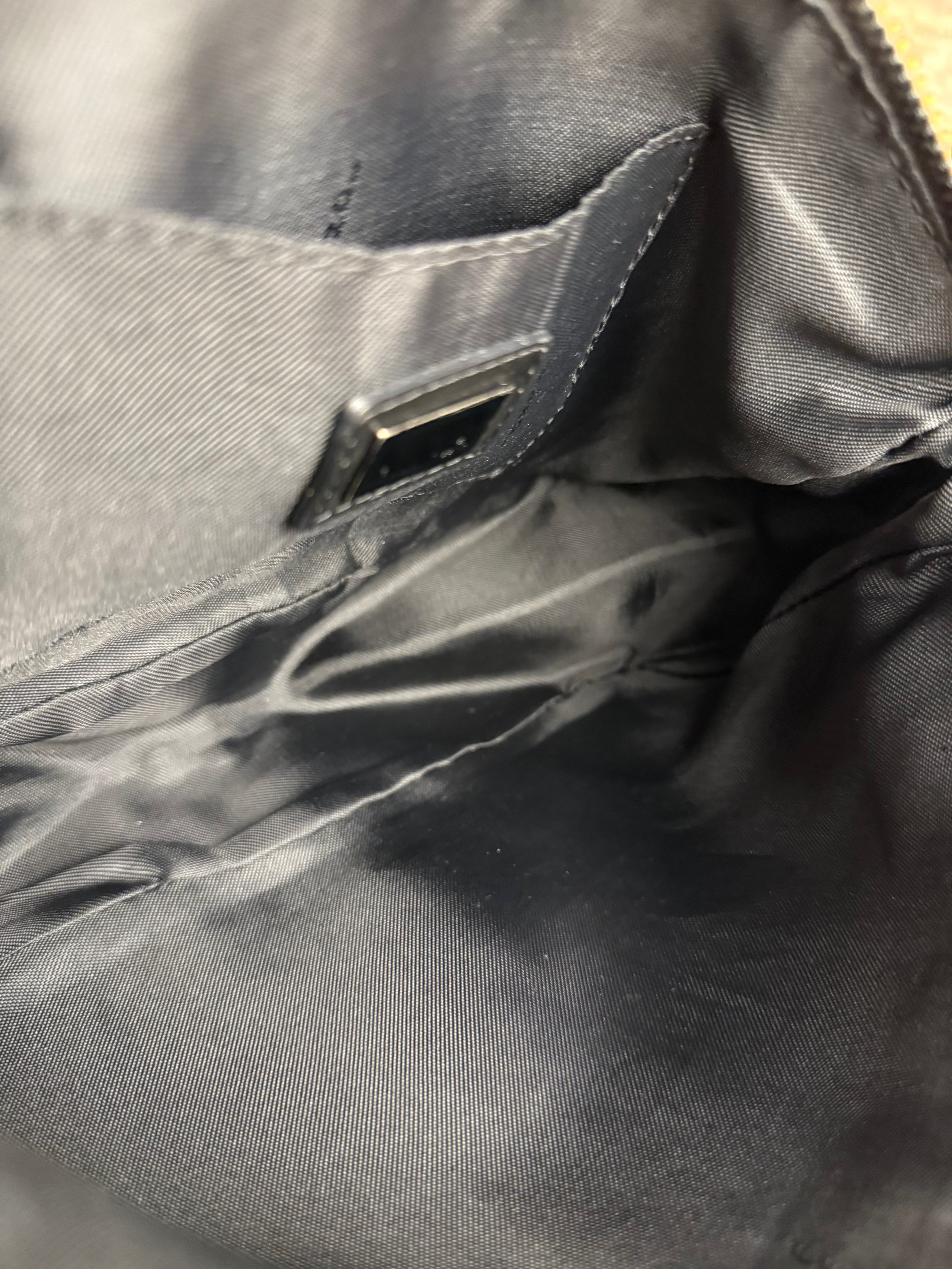 Fendi Black Zucca Vintage Pouch