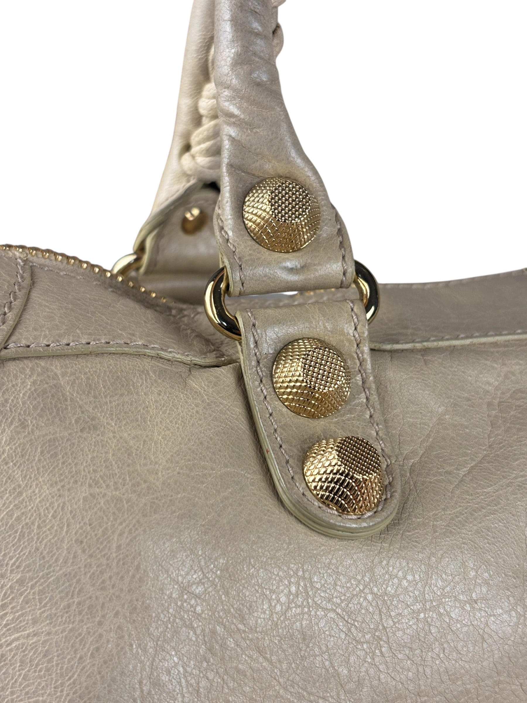 Balenciaga Beige Leather Large Classic City Bag