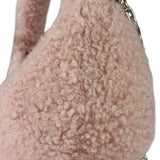 Miu Miu Pink Wool Teddy Two-Way Hobo Bag
