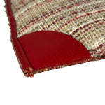 Prada Vintage Red Woven Tweed Zip Tote