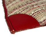 Prada Vintage Red Woven Tweed Zip Tote
