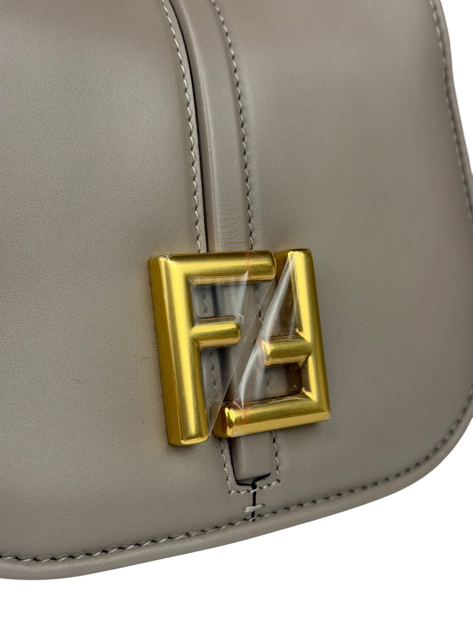 Fendi Dove Gray Leather C'mon Crossbody Bag