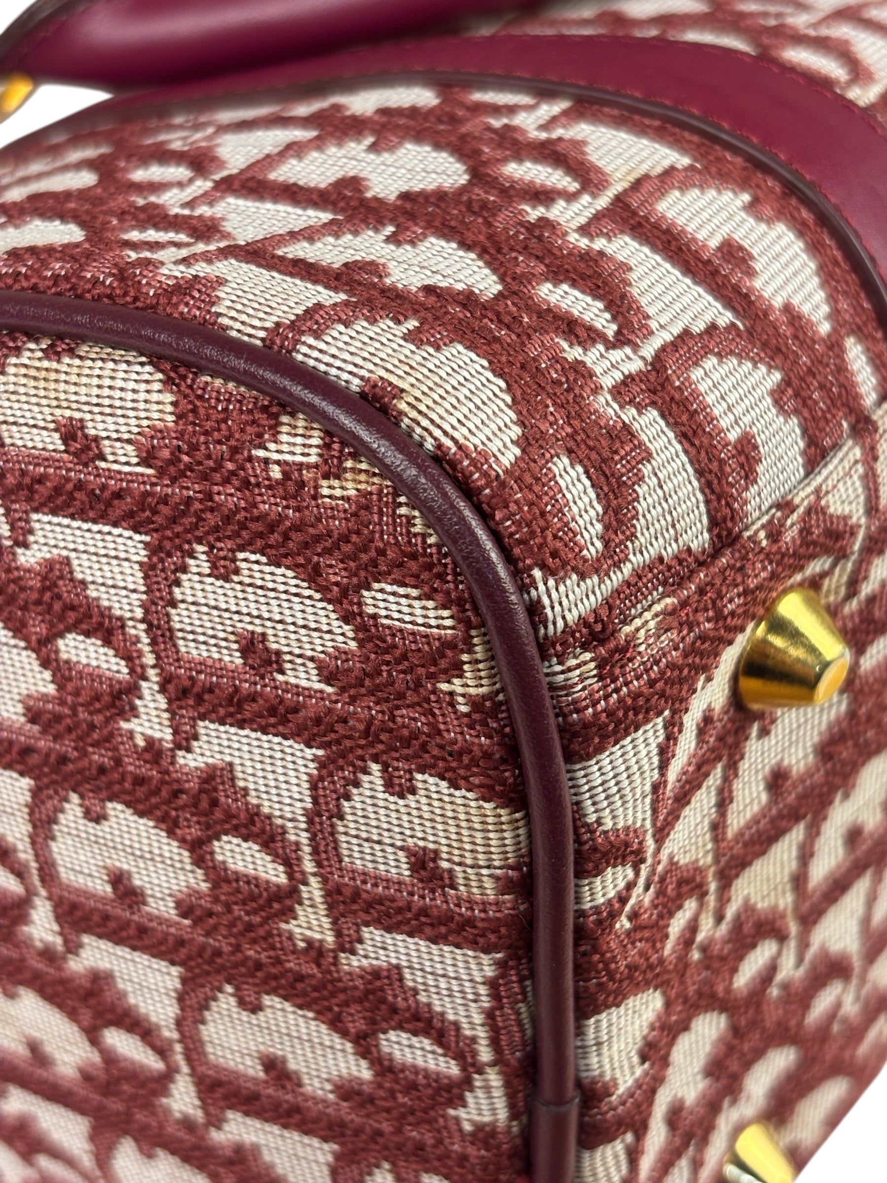 Christian Dior Red Trotter Boston Bag