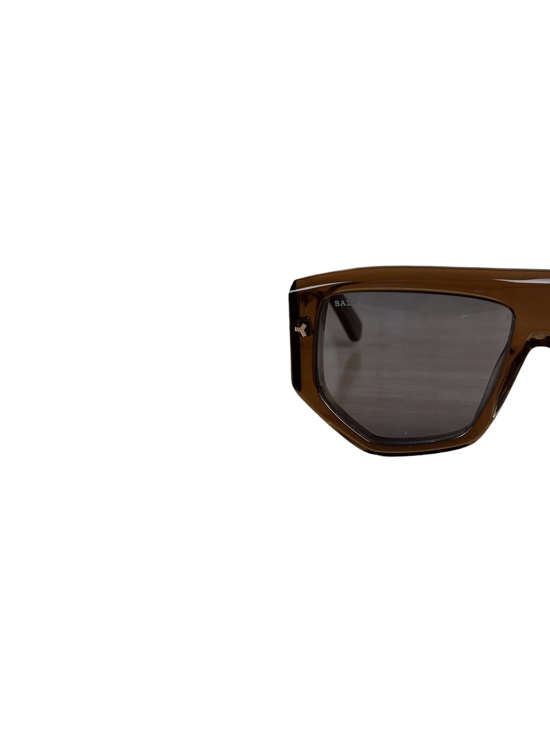 Bally 60mm Blue Lenses Geometric Sunglasses