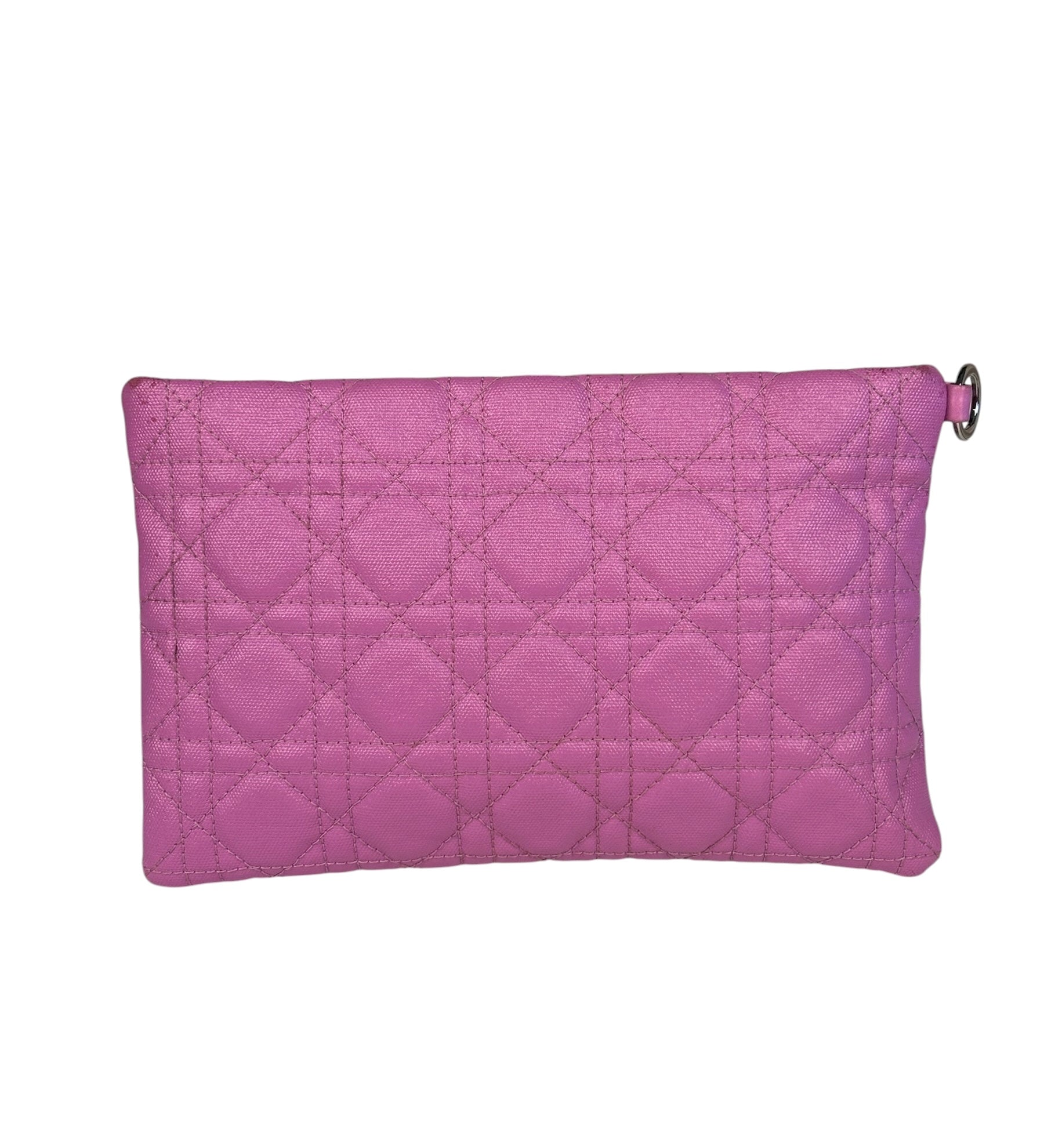 Christian Dior Fuchsia Leather  Flat Pouch