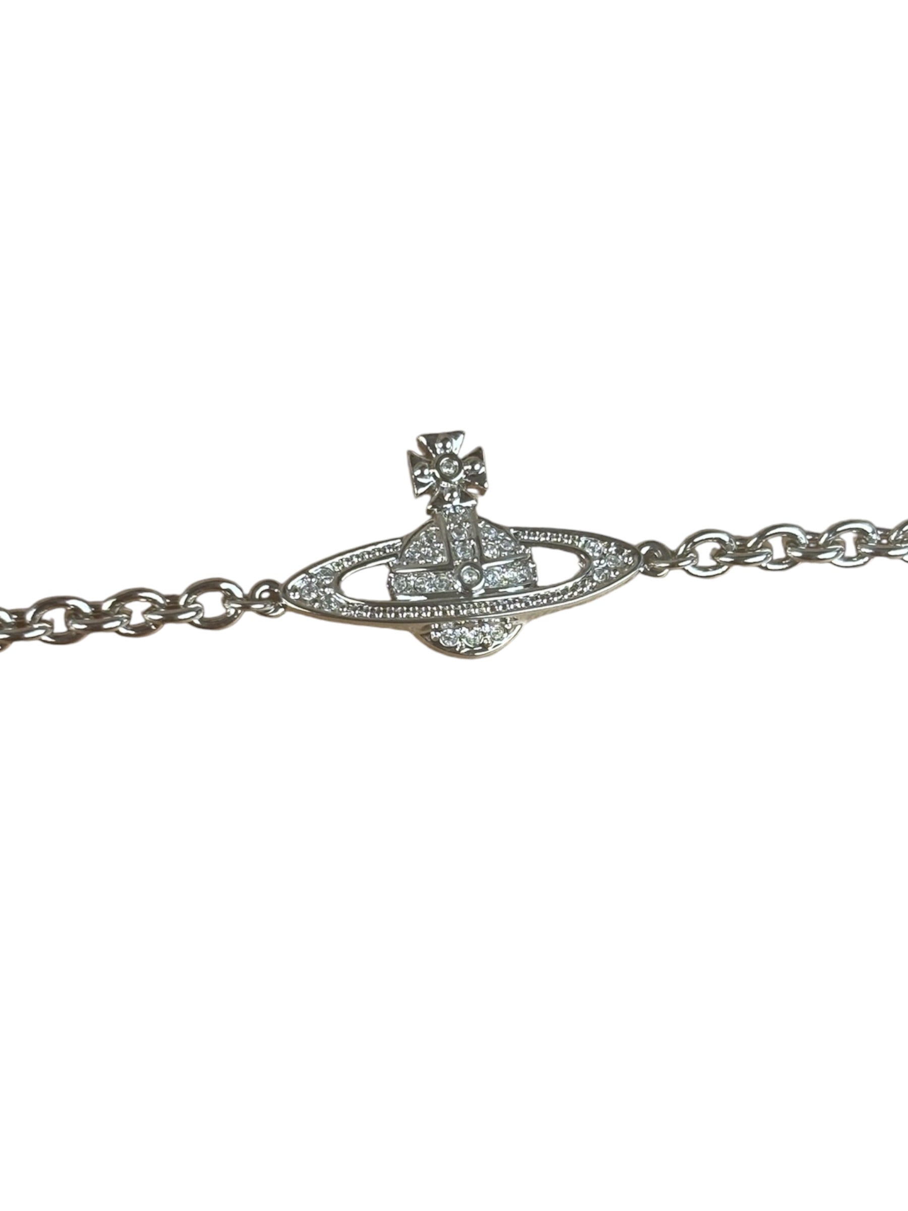 Vivienne Westwood Sliver Toned Bas Relief Bracelet