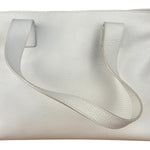 Burberry White Pebbled Leather Shoulder Bag