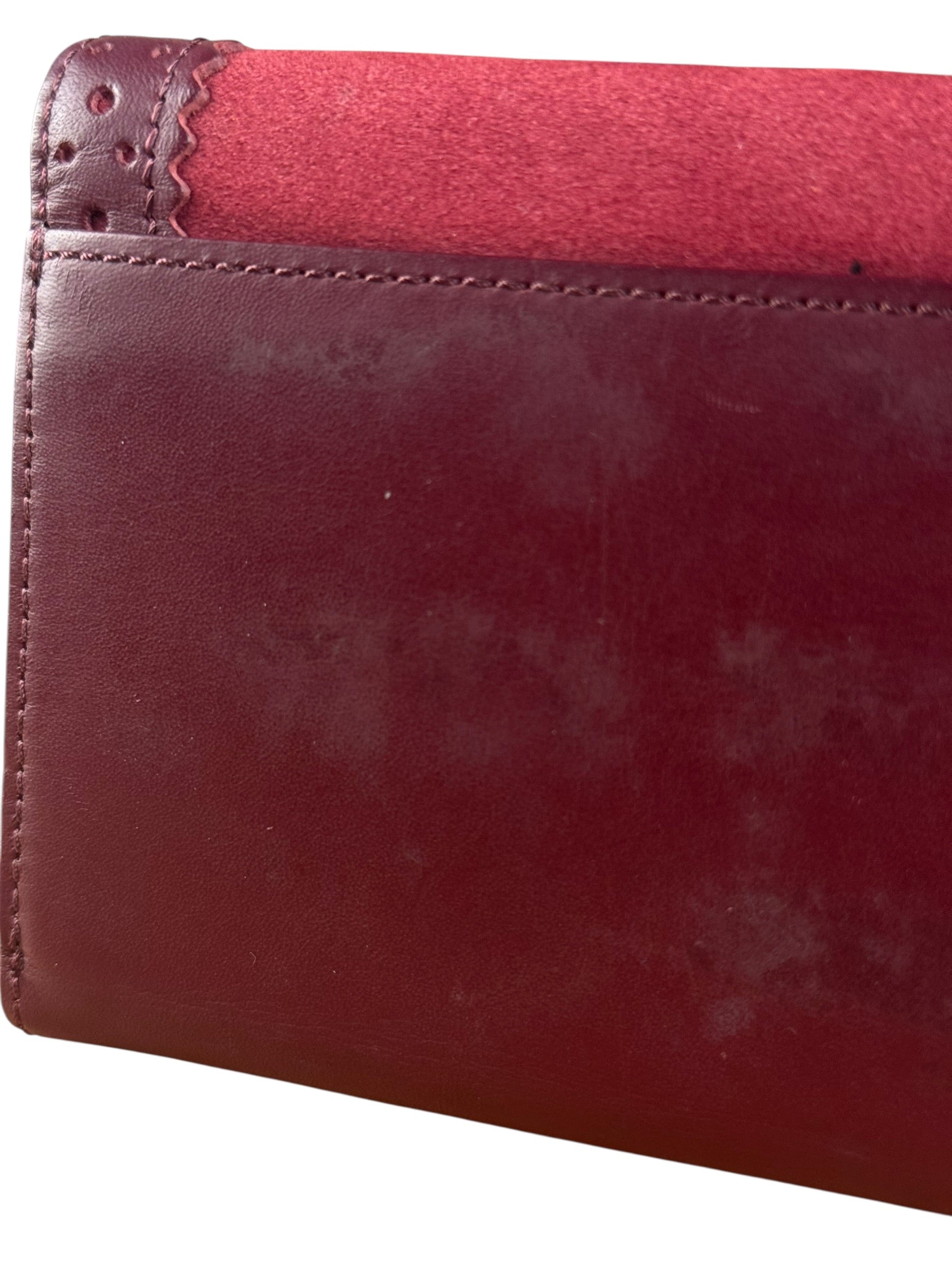 Burberry Blue Label Red Suede/ Leather Wallet