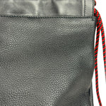 Gucci Black Leather Drawstring Backpack