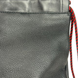 Gucci Black Leather Drawstring Backpack