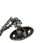Vivienne Westwood Gunmetal 3D Orb Necklace