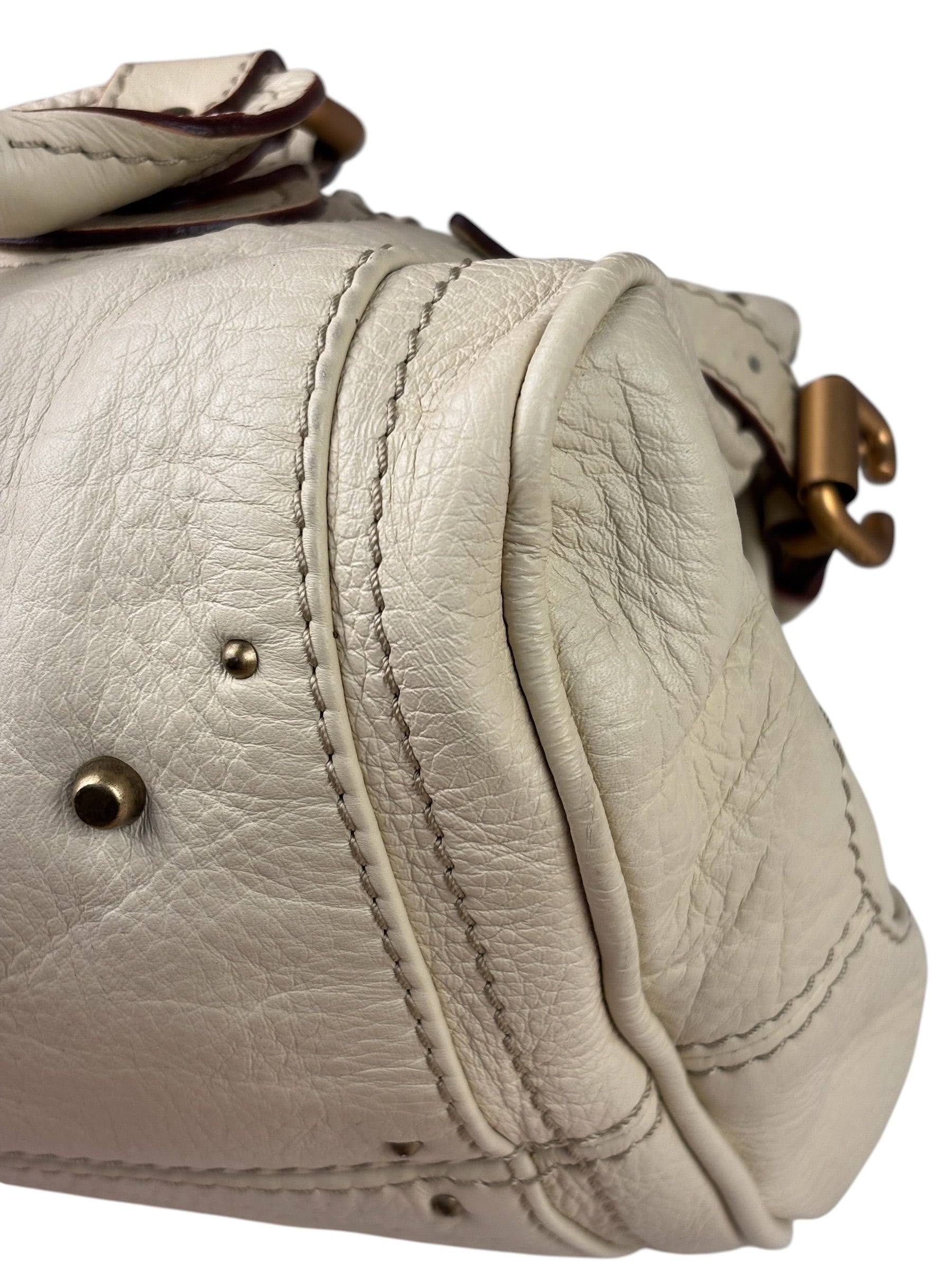 Chloe Beige Leather Paddington Shoulder Bag
