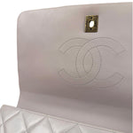 Chanel Light Lilac Calfskin Leather Quilted Flap Chain Bag