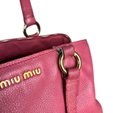 Miu Miu Pink Leather 2Way Tote Bag