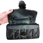 Coach Nappa Leather Black Tabby 18 Crossbody