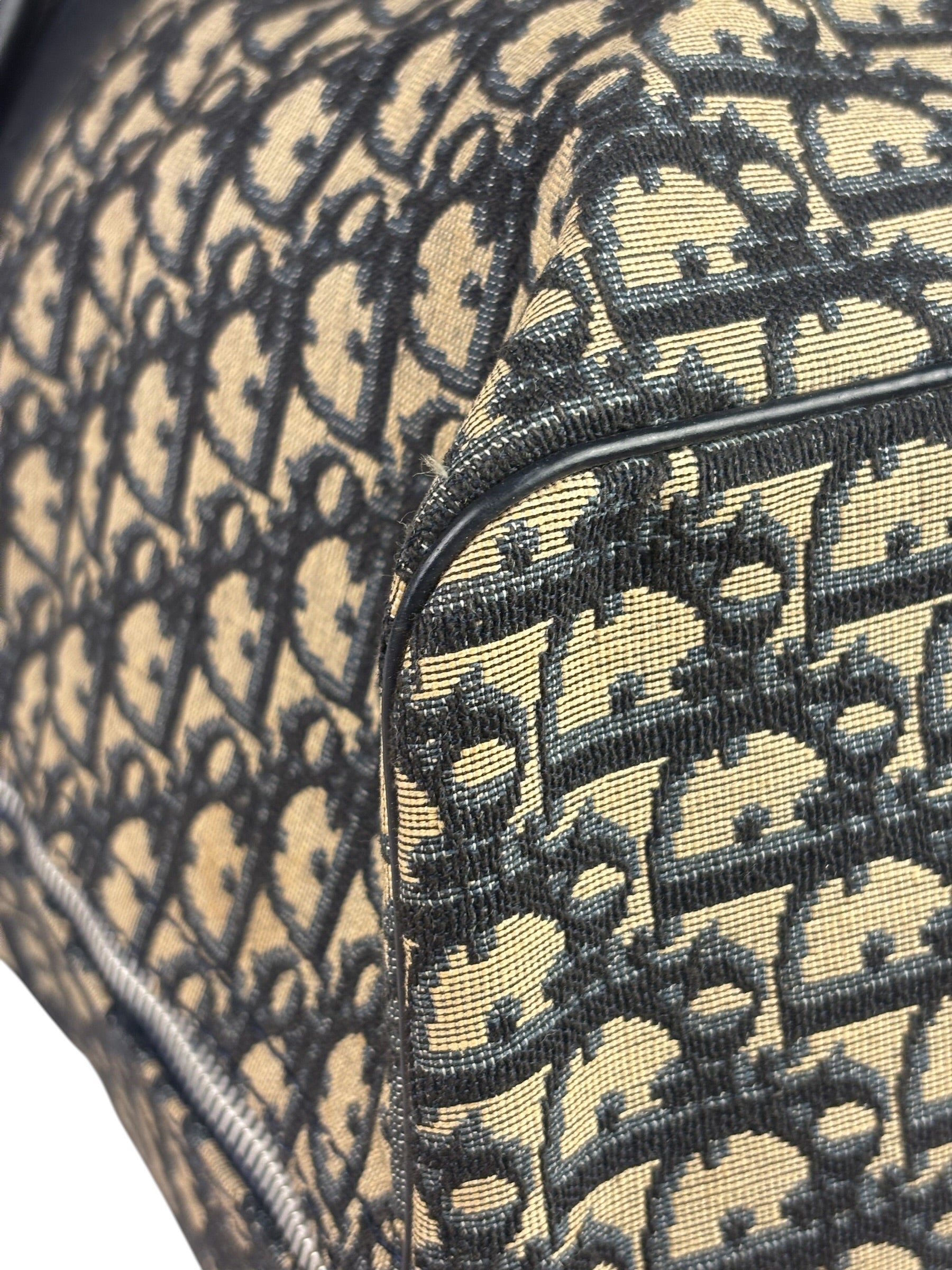 Christian Dior Vintage Black Trotter Boston Travel Bag