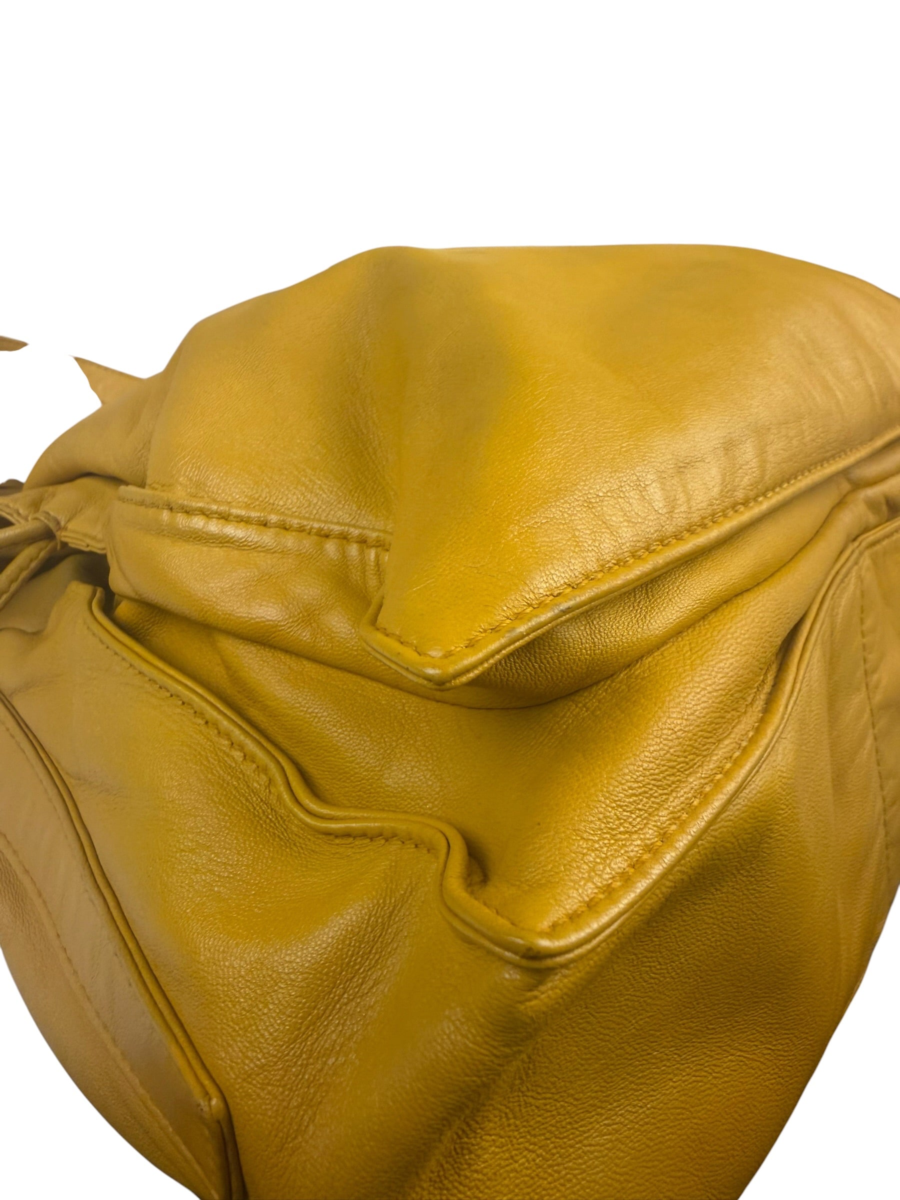 Loewe Vintage Yellow Leather Flamenco Tote Bag