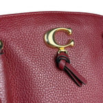 Coach Maroon Pebbled Leather Remi 2Way Bag