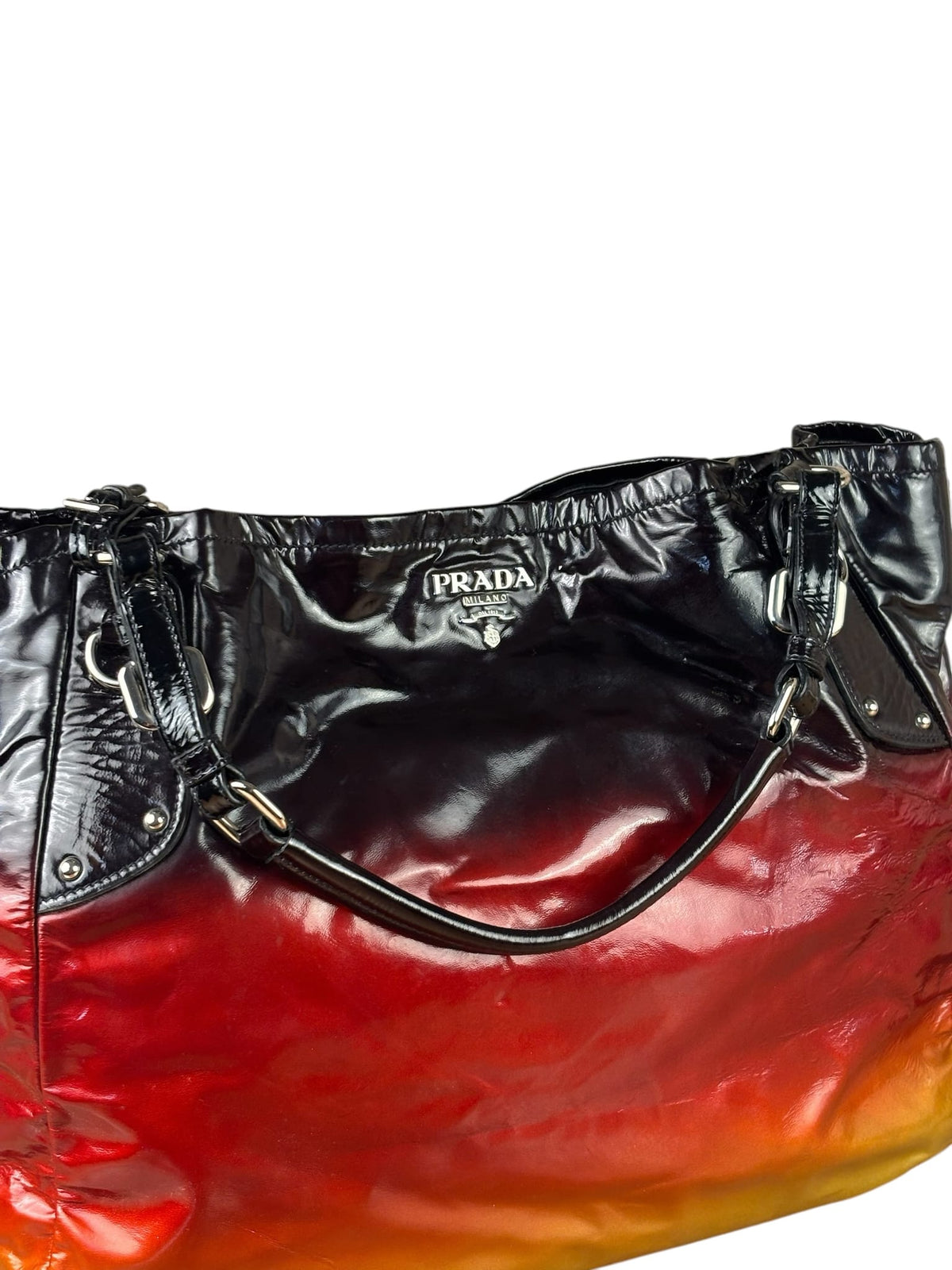 Prada Colorblock Patent Leather Vernice Sfumato Ombrè Handbag