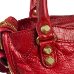 Balenciaga Red Calfskin Mini Le City Bag
