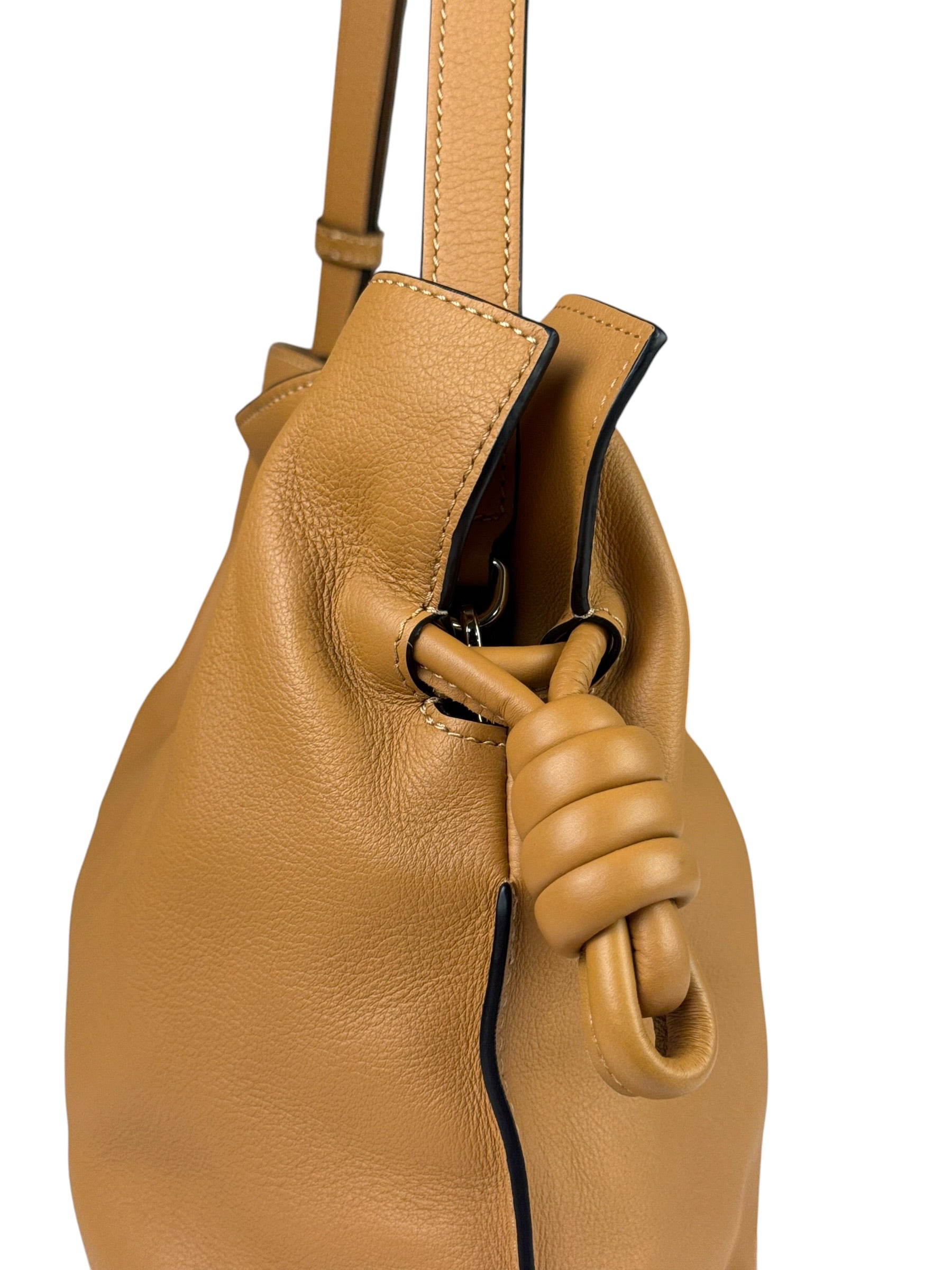 Loewe Brown Leather Flamenco Shoulder Bag