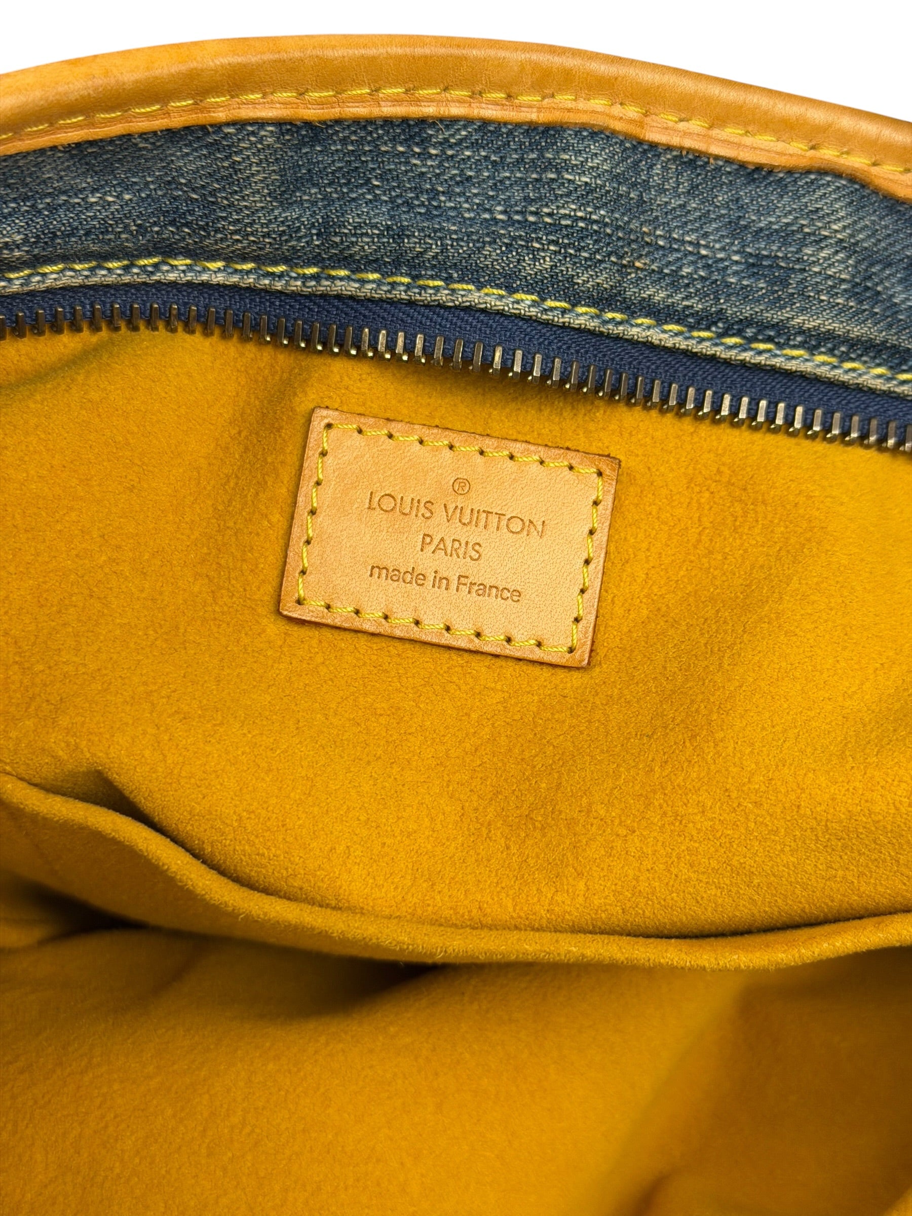 Louis Vuitton Denim/Leather Trim Monogram Neo Cabby Handbag