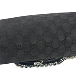 Gucci Vintage Black Horsebit Studded Chain Shoulder Bag