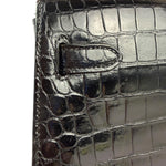 Hermes 1985 Black Crocodile Kelly 35