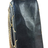 Chanel Vintage Navy Blue Leather Wild Stitch Surpique Flap Bag 2001