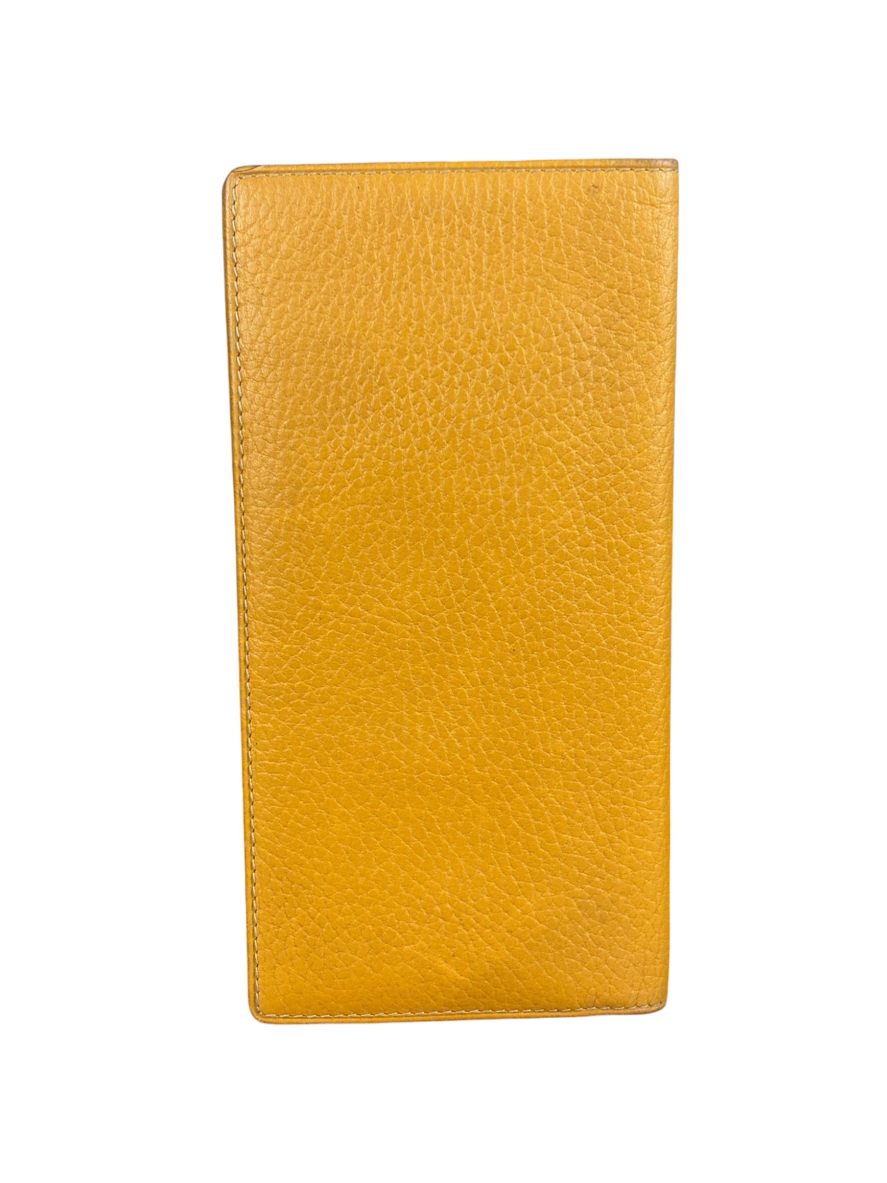 Loewe Yellow Leather Anagram Slim Bifold Long Wallet