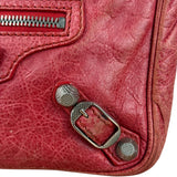Balenciaga Fuchsia Leather Le City Crossbody