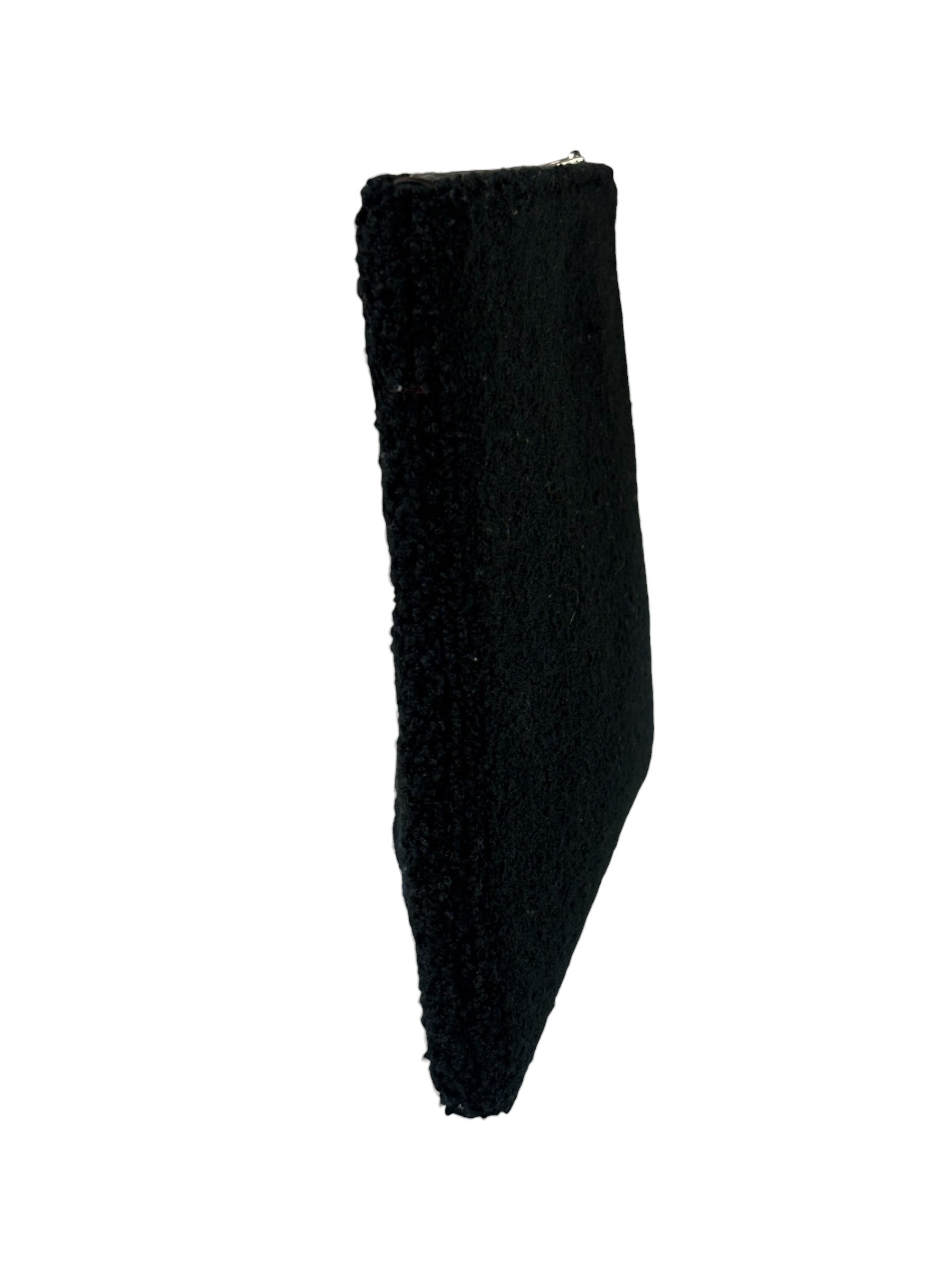 Givenchy Black Wool/Leather Trim Pouch