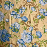 Christian Dior Beige/Blue Floral Silk Scarf