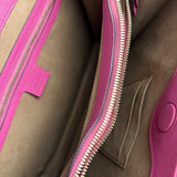 Gucci Pink/Red Leather Open Top Handbag