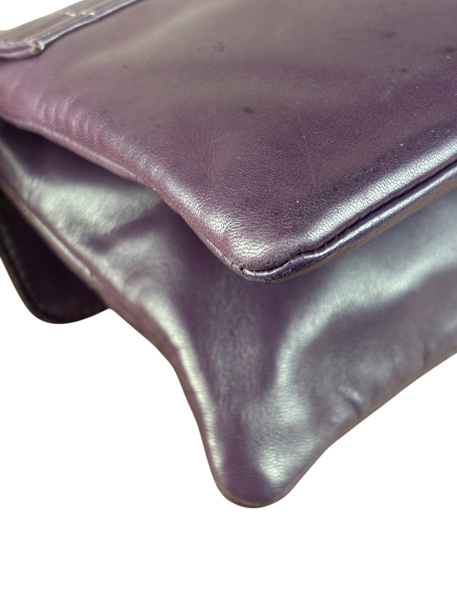 Chanel Purple Lambskin Ball Button Flap 2001