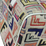 Fendi Beige Leather Multicolor Zucca Forever Boston Bag