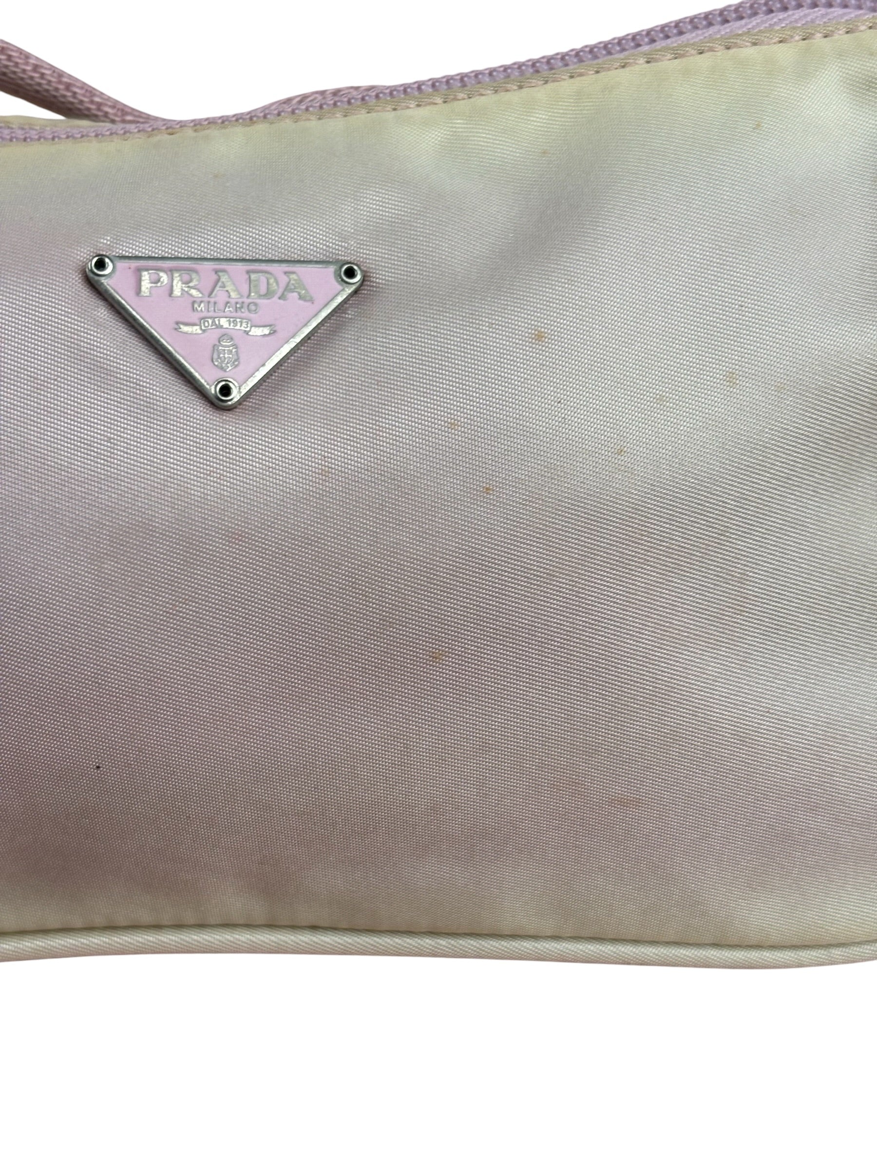 Prada Pink Nylon Tessuto Pochette