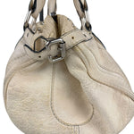 Chloé White Leather Paddington Handbag (Repainted)