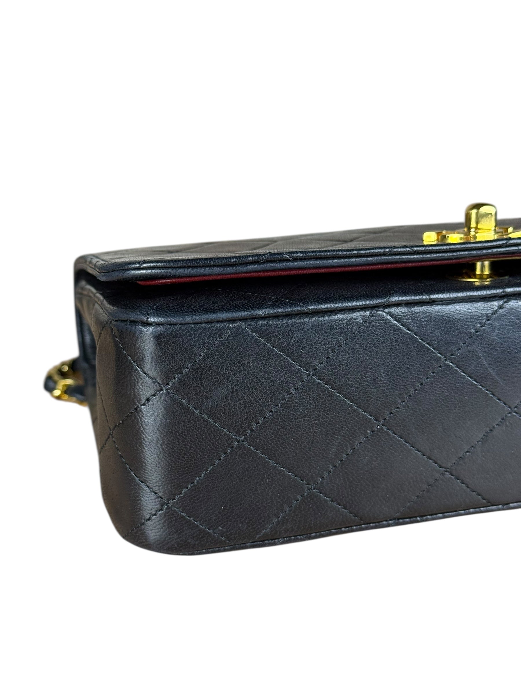 Chanel Black Quilted Single Flap Bag 1988