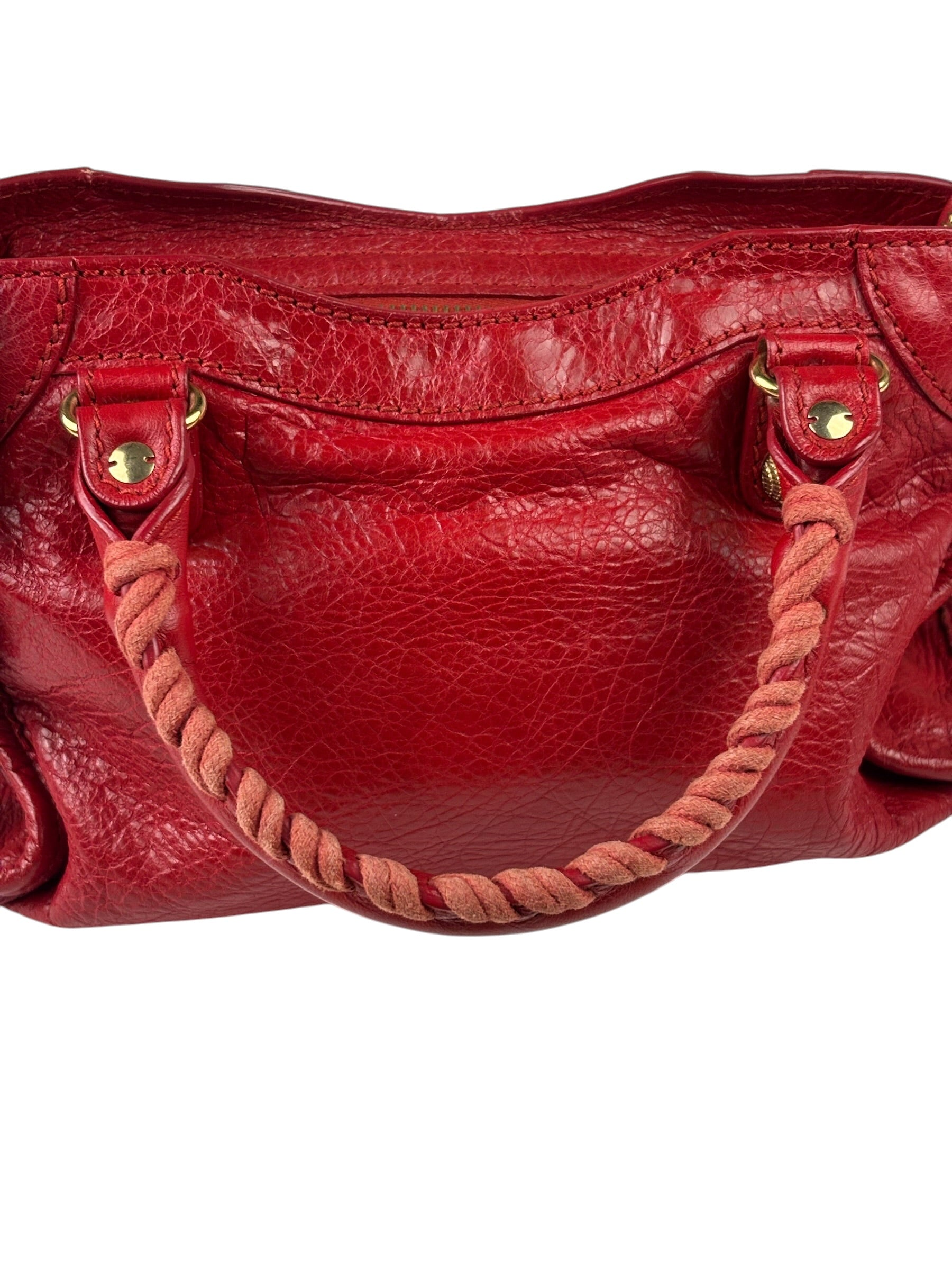 Balenciaga Red Calfskin Mini Le City Bag
