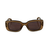 Gucci Translucent Grey Rectangular-Framed Sunglasses